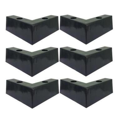 Imagem de Pé Cantoneira Canto Preto Plástico Sofá Puff Poltrona - Jthome, 6