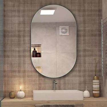 Imagem de Espelho Decorativo Lapidado Oval 70x100cm - Woodglass
