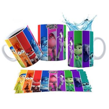 Imagem de Caneca 325ml Divertidamente 2 Personagens Frases Ansiedade - LARANJA E