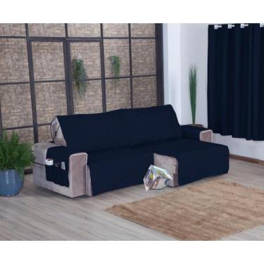 Imagem de Protetor Sofá Retrátil Ass. 3,00m Micropercal 2Md Az Marinho - Enxovai