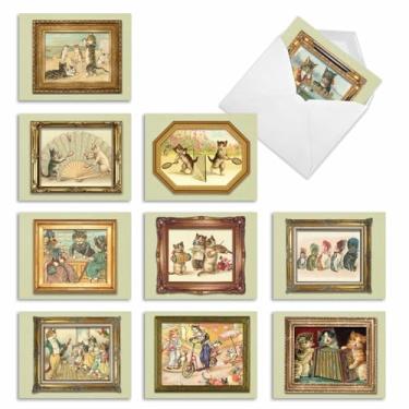 Imagem de MP-Thank-you-vintage A melhor empresa de cartões, Mini A FUNNY FELINE: 10 Assorted Thank You Note Cards. M1737TY, 10 Assorted Thank You Cards (M1737TY)