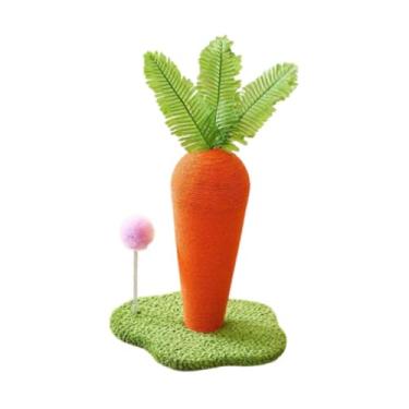 Imagem de Fenteer Gato arranhando pós garra arranhador pós gatos torre sisal vertical gato árvore cenoura gato arranhador para gato e gatinhos, 34x57cm