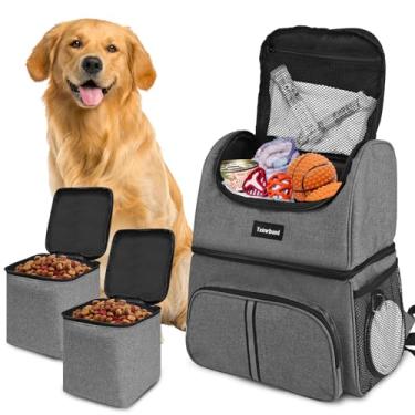 Imagem de Txinrbaod Bolsas para Cães para Viagem Bolsa para Fraldas para Cães Bolsa de Viagem para Comida de Cachorro Aprovada Pela Companhia Aérea com 2 Recipientes para Armazenamento de Alimentos Bolsa para A