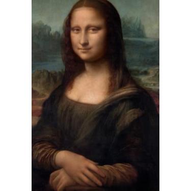 Imagem de Leonardo da Vinci Portrait of Mona Lisa del Giocondo (1503–1506), 120 Pages, 6” x 9” Lined Paper Journal/Diary/Notebook, Hardcover: Ideal for ... for Art Lovers, Adults, College Students