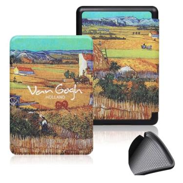 Imagem de GUKSRASO Capa para 7" Kindle Paperwhite 12th Gen 2024 e Kindle Colorsoft Signature Edition, PU e TPU Soft Traseiro Tampa Protetora para com Despertar/sono Automático