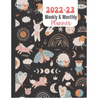 Imagem de 2022-2023 Weekly and Monthly Planner: Perfect Boho Rainbow Cover 8,5 x 11, August 2022 to August 2023 Planner, 12 Months Calendar Schedule Organizer 100