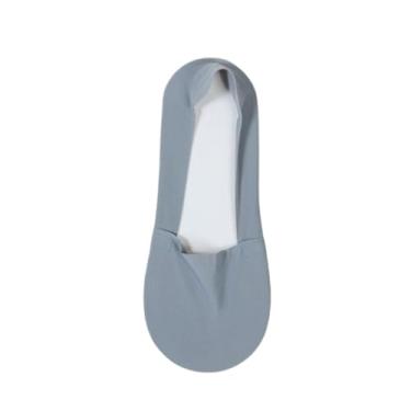 Imagem de chanstore 3 pares - Meias femininas antiderrapantes finas de verão, salto alto, sem costura, boca rasa invisível, azul