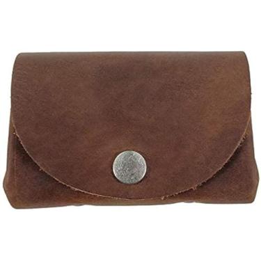 Imagem de Tuzech Bolsa de Couro Vintage para Dinheiro Bolsa de Encaixe Carteira Porta-Troca e Acessórios Organizadores de Cartão, Feito à Mão