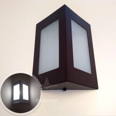 Imagem de Arandela triangular em alumínio E27 Marrom + Lâmpada LED 12W 6000K st5