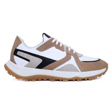 Imagem de Tenis Masculino Casual Couro Legitimo Retro Desert Runner Ocre - Rota 
