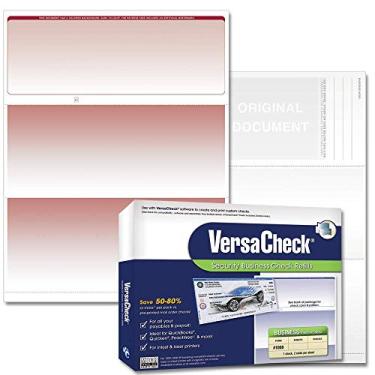 Imagem de VersaCheck Cheques seguros – 1000 verificações de vales de negócios em branco – Borgonha graduado – 1000 folhas formulário #1000 – verifique no topo