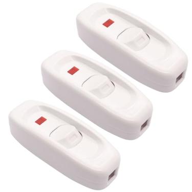 Imagem de weideer 2 peças de interruptor de cabo em linha botão liga/desliga 10A 250V interruptor de energia em linha com luz LED para lâmpada de mesa lâmpada de mesa GW320-W