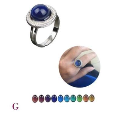 Imagem de Anel Do Humor Modelo Redondo Delicado Muda Cor - Giog Joias