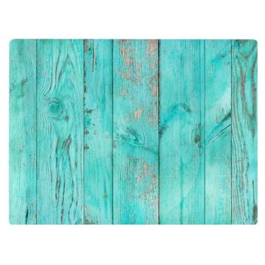 Imagem de Tábua de corte de vidro de mármore de grão de madeira, presente decorativo oceano, pedra de granito marmorizado, presente para sua mãe, esposa (madeira azul)