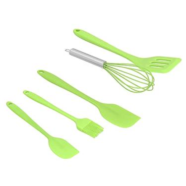 Imagem de Utensílio de Cozinha de 5pcsset, Batedor de Ovos, Batedor de Ovos de Rasgo de Rasgo de Luxo de Cozinha Batador de Ovos+pequeno Raspador+raspador Grande+escova de óleo+espátula