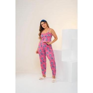 Imagem de Pijama Baby Doll Cropped Inverno Personagens Stitch-Feminino