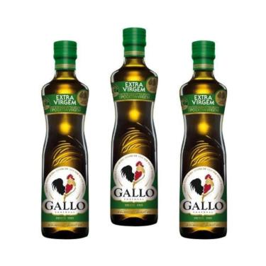 Imagem de Kit 3 Azeites de Oliva Gallo Extra Virgem 500ml