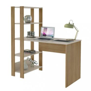 Imagem de Escrivaninha Artely Match, Off White e Carvalho