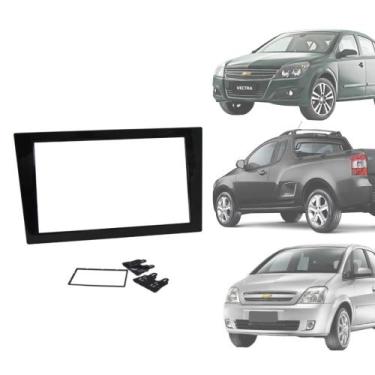 Imagem de Moldura 2 Din Fiamon 2261 Corsa/ Montana/Vectra Black Piano