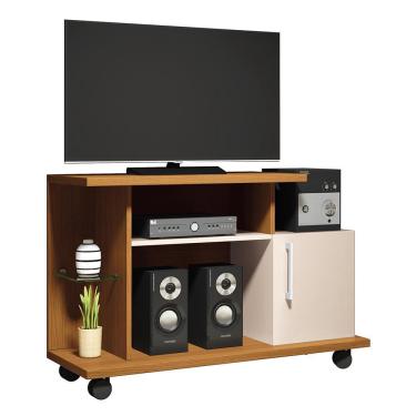 Imagem de Rack Smart para TV até 26 - hb Móveis Cinamomo/Off White