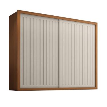 Imagem de Guarda Roupas Casal Ripado 2 Portas 6 Gavetas Coliseu Areia / Madeirado Zanzini