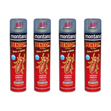 Imagem de 4 Anti Cupim E Brocas Pentox Spray Base Agua 400ml Montana