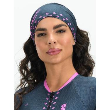 Imagem de Bandana De Ciclismo Cinza e Rosa Evolution Savancini (3230)