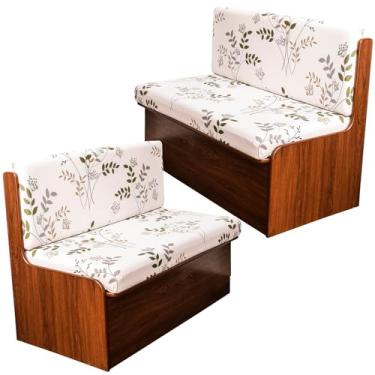 Imagem de CRFATOP Conjunto de 2 capas de almofada estampadas para trailer, capa de assento de campista, elástica, para sofá, sofá e cadeira, protetor de futon para trailer, banco de carro, 2 capas de encosto e