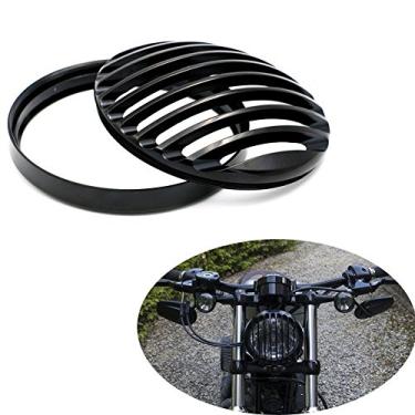 Imagem de Capa de grade de farol de metal para Harley Davidson Sportster XL 883 1200 X48 preta