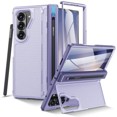 Imagem de VEGO Capa para Samsung Z Fold 6 com suporte Spen [compatível com carregamento sem fio], suporte embutido e protetor de tela e proteção de dobradiça capa robusta à prova de choque para Samsung Galaxy Z