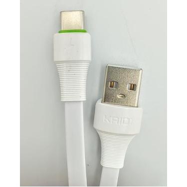 Imagem de Cabo de Celular Kaidi para Tipo C 1m Cor Branco
