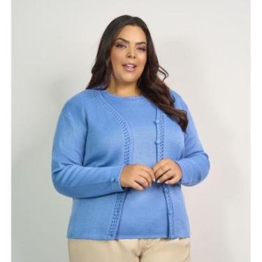 Imagem de Suéter Tween-set 2 Peças Conjunto Plus Size Tricot Premium-Feminino