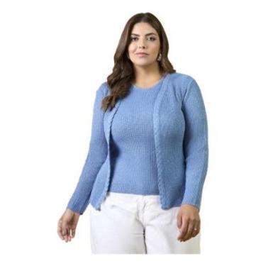 Imagem de Tween-set Feminino 2 Peças Plus Size Tricot Premium Lindo-Feminino