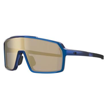 Imagem de HOT BUTTERED - Óculos de Sol HB GRINDER - Proteção UV, Óculos Escuros Masculino e Feminino, Performance Esportes Ciclismo - Azul Esportivo, Lente Espelhada
