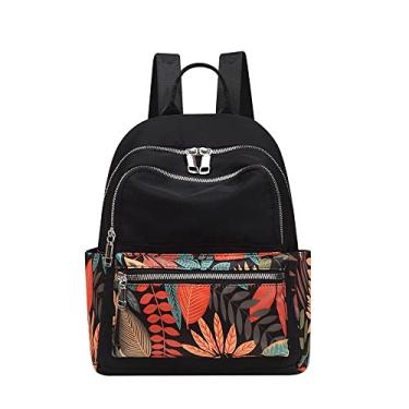 Imagem de Eshow Mochila pequena para mulheres, bolsa de ombro, de nylon, antifurto, bolsa tiracolo feminina Oxford Fashion Daypack (Black211), Black211, Large, Mochila