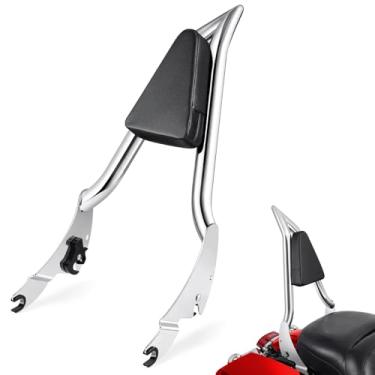 Imagem de Benlari Encosto Sissy Bar, encosto de passageiro integrado de 71 cm, barra sissy destacável de liberação rápida apto para Harley Davidson Touring Street Glide Road Glide Road King Electra Glide 2009