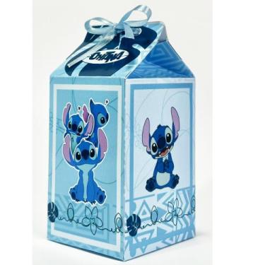 Imagem de Kit 10 caixinhas Milk Lilo e Stitch Ohana - kit festa