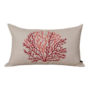 Imagem de Almofada Coleção Sallina Bordada Coral Retangular