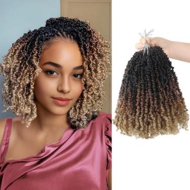 Imagem de Cabelo de crochê PILLUGER Yanky Twist Yaki pré-enrolado 20cm 9x
