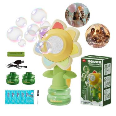 Imagem de Máquina de bolhas WABALLO Sunflower para crianças com luzes LED