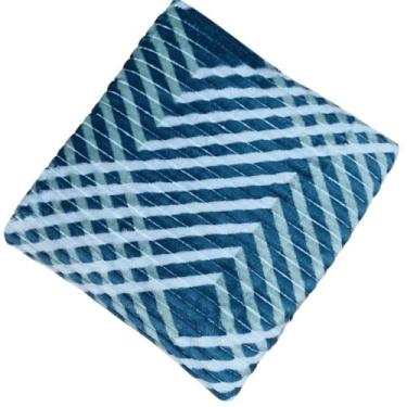 Imagem de Cobertor Manta Canelado Soft, 200 x 180 cm, Microfibra Geométrico, Antialérgico para Cama Casal (Geométrico verde)