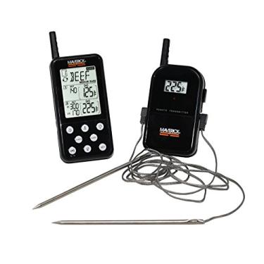 Imagem de Termômetro de carne remoto, churrasco e grelha - Termômetro de longo alcance de leitura instantânea digital, Preto, ET-738