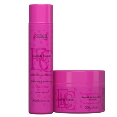 Imagem de Kit Reconstrução Profissional Engorda Cabelo - Shampoo e Máscara Cronograma Capilar | Soul Care Profissional (300ml)