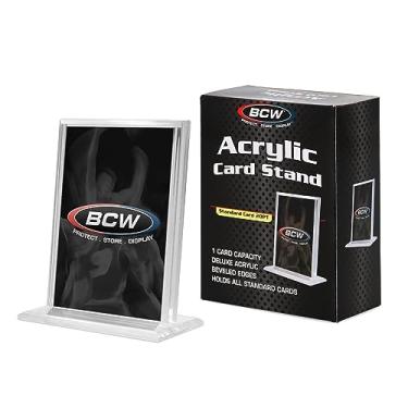 Imagem de BCW Vertical Acrylic Card Stand - Premium Trading Card Display Holder for Pokemon Cards, Sports Cards and Trading Cards | Crystal Clear | Sturdy Base | Beveled Edges | Card Stand | Card Easel