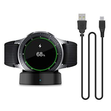 Imagem de Carregador atualizado compatível com Samsung Galaxy Smart Watch 42 mm 46 mm, base de carregamento de substituição apenas para Samsung Galaxy Smart Watch SM-R800 SM-R810 SM-R815 (não para relógio ativo)