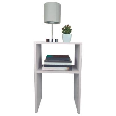 Imagem de Mesa De Cabeceira Pequena 35X30Cm Branca Quarto Sala