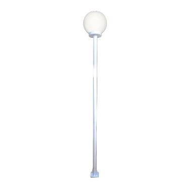 Imagem de Poste E Luminária Colonial Globo G De Jardim Branco 100Cm