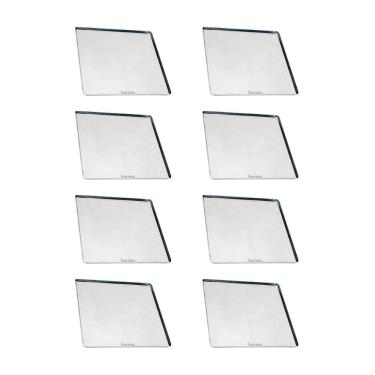 Imagem de Kit - 8 Assadeiras Estampada Lisa Em Alumínio 35x35x1 Para Fornos Prp-004 / Fcsb4e / Fcv-35 - Imeca