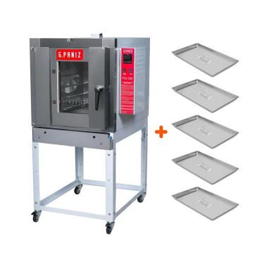 Imagem de Forno Turbo á Gás Profissional Padarias 5 Níveis 40x60 Ftg 100 Bivolt + 5 Assadeiras Alumínio Bivolt