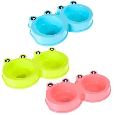 Imagem de Comedouro Duplo Funny Cães E Gatos Meu Pet Rosa